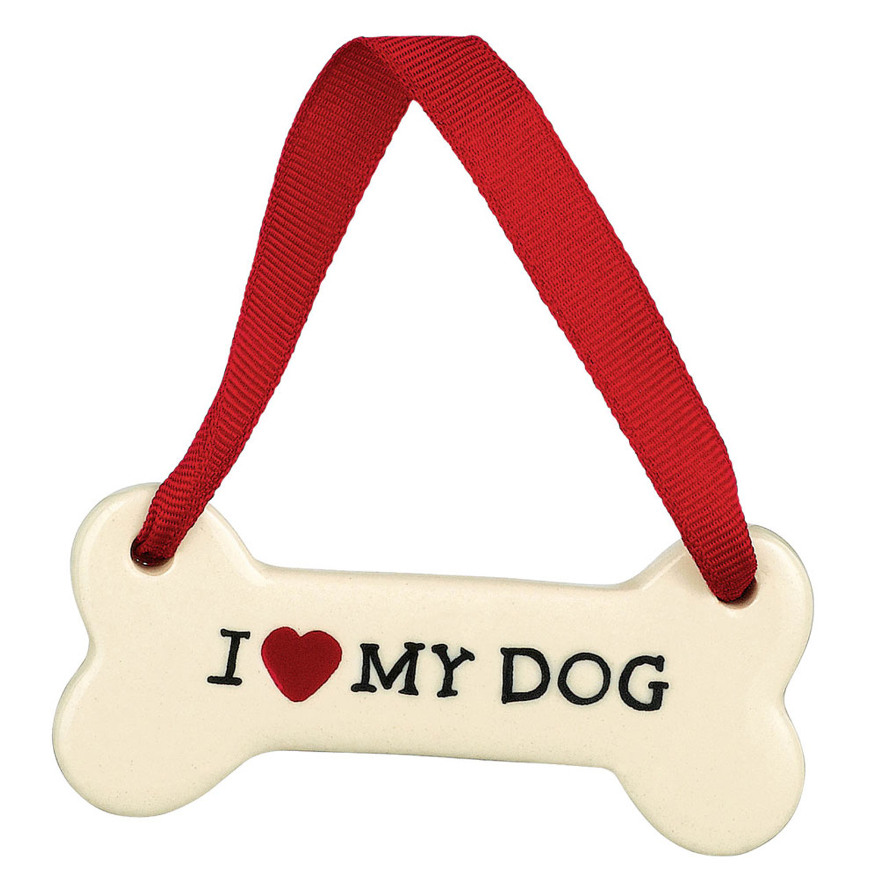 I Love My Dog Dog Biscuit Christmas Ornaments