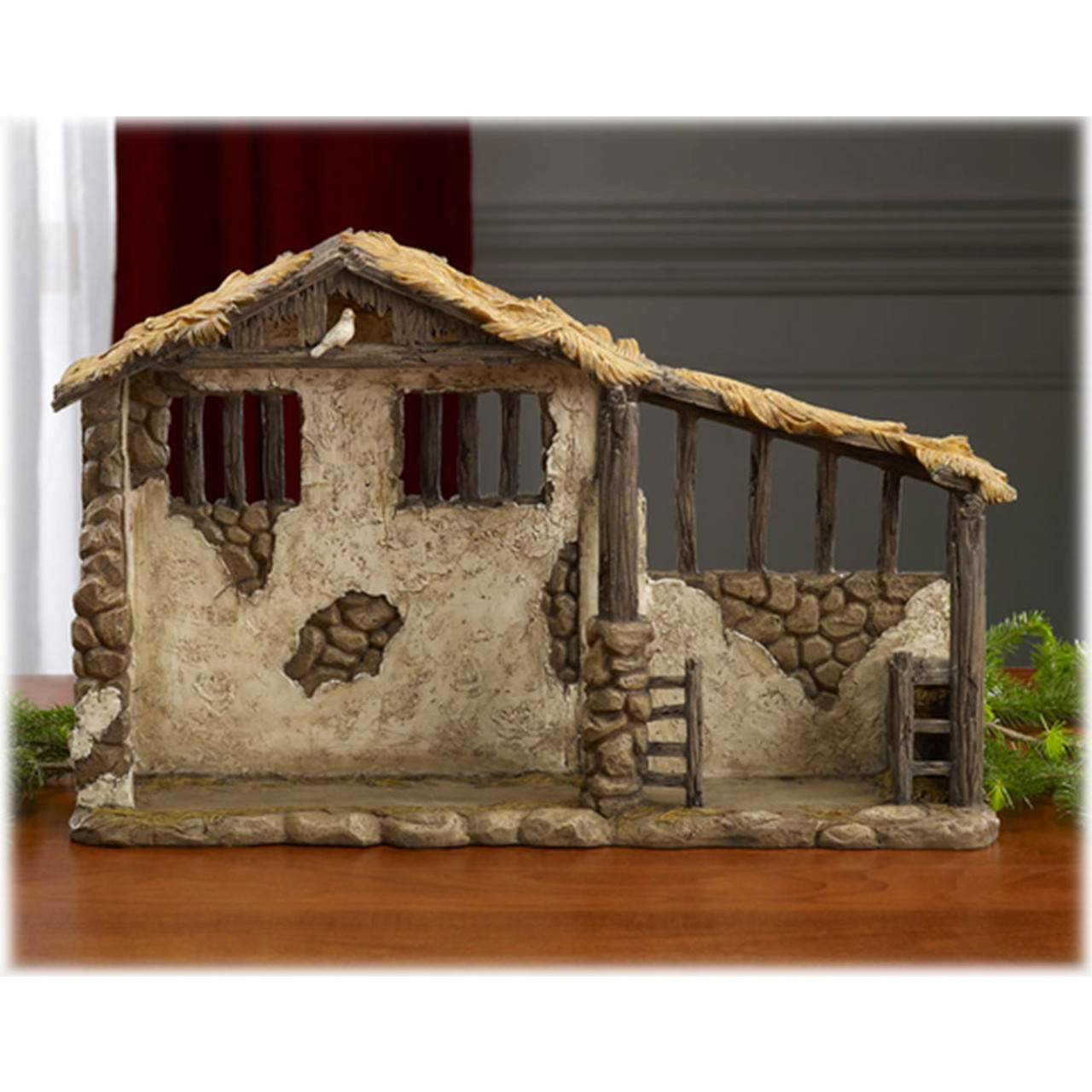 Lighted Stable 20x12-3/4IN