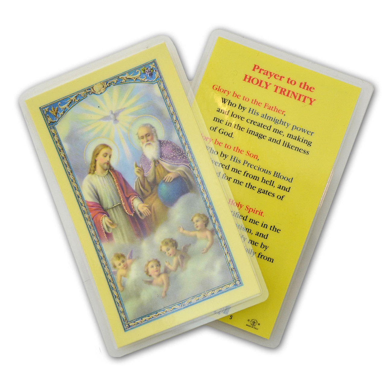 "Prayer to the Holy Trinity" Laminated Holy Card