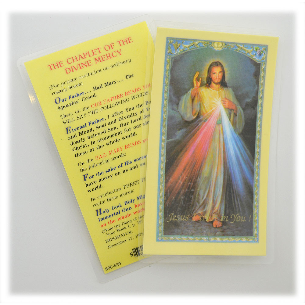 Weihnachtskarten Mit Medaille & Gebeten – Chaplet Of Divine Mercy, Festlich, Für Besondere Grüße