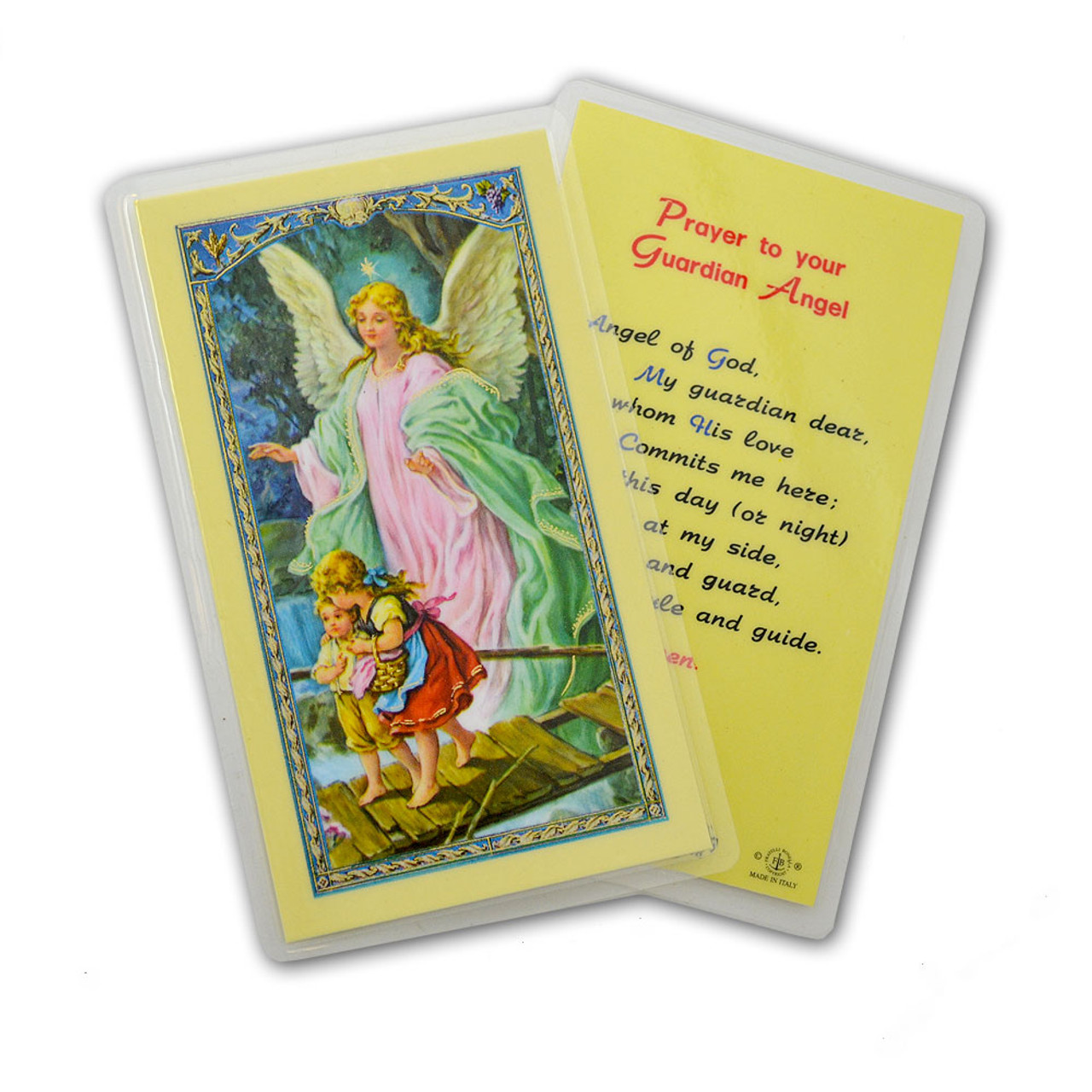 Guardian　Card　Angel　Your　Guild　Prayer　Laminated　St.　to　Holy　Patrick's