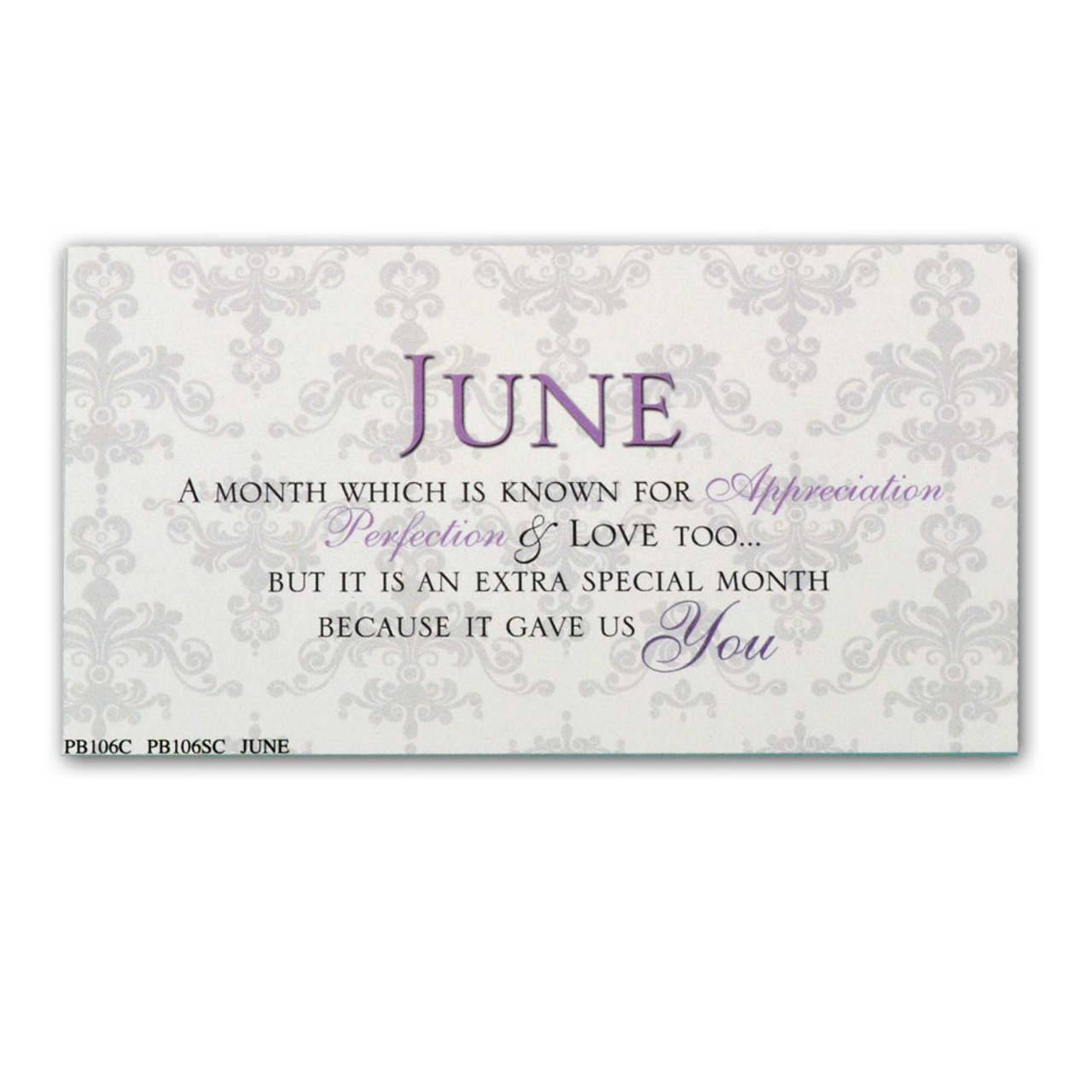 June Card for Birthday Music Box