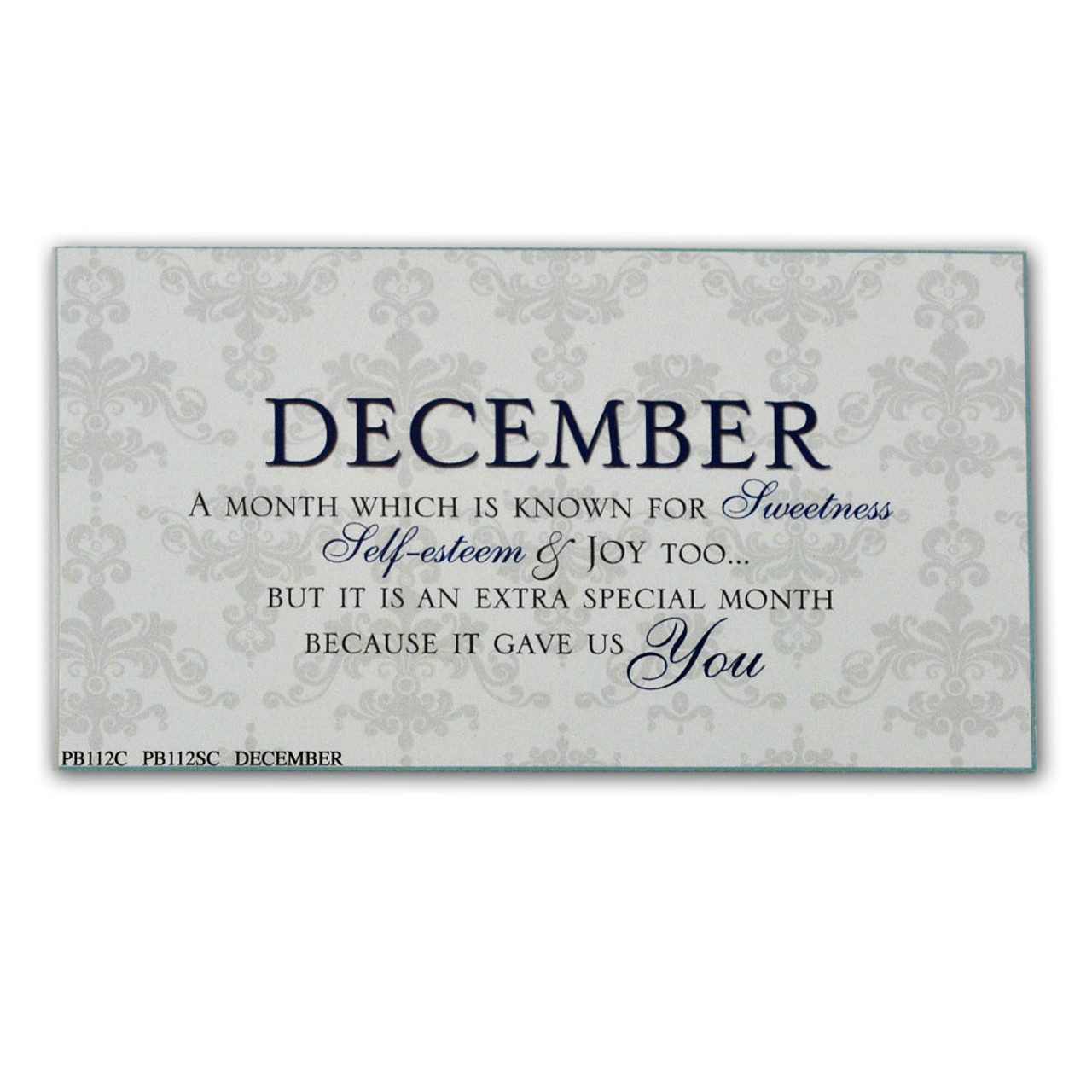 December Card for Birthday Music Box