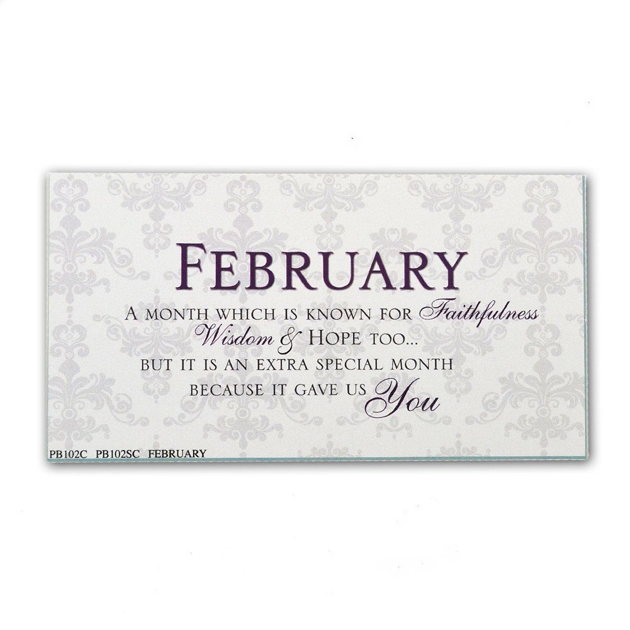 February Card for Birthday Music Box