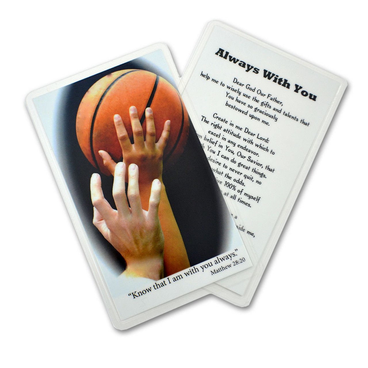 Laminated Basketball Prayer Card