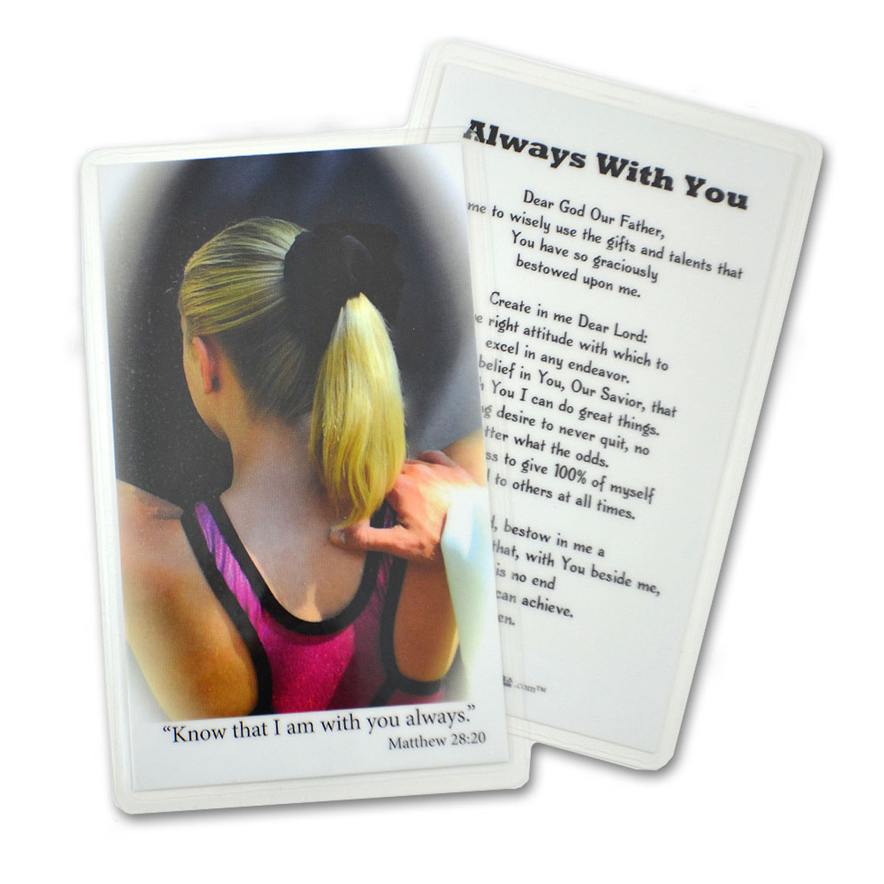 Laminated Gymnastics Prayer Card