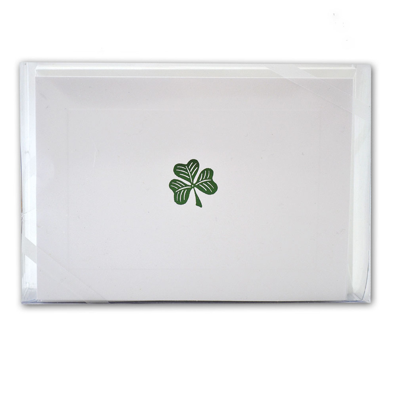 Box of 10 Irish Shamrock Notecards