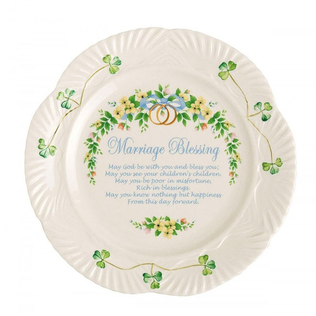 China 'Marriage Blessing' Plate 9" by Belleek