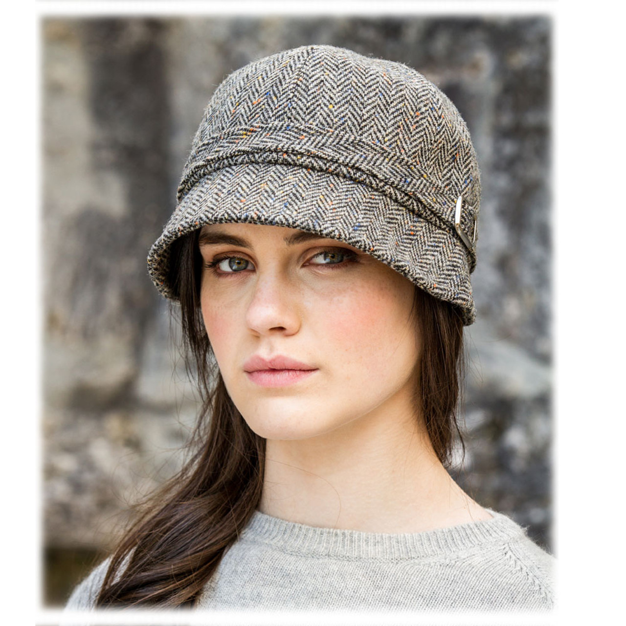 Grey Women's Flapper Hat Imported from Ireland