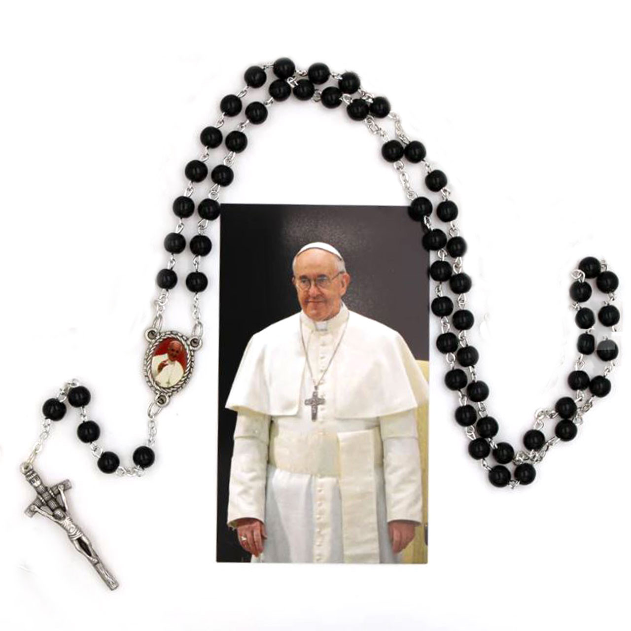 ☆教皇フランシスコのロザリオ☆ Pope Francis' Rosary Pope Francis Rosary and Holy Card | St. Patrick's Guild