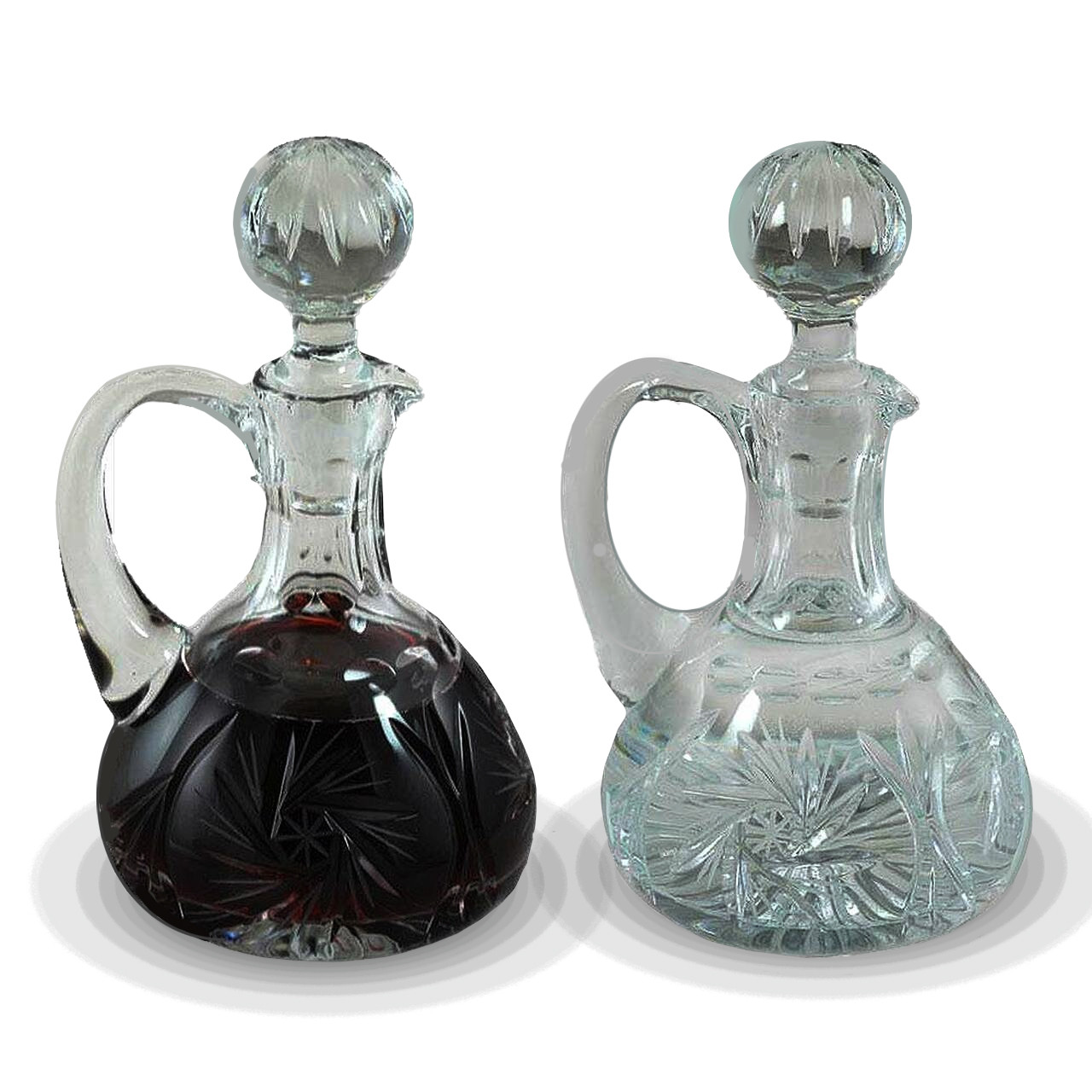 7oz Lead Crystal Cruet Set