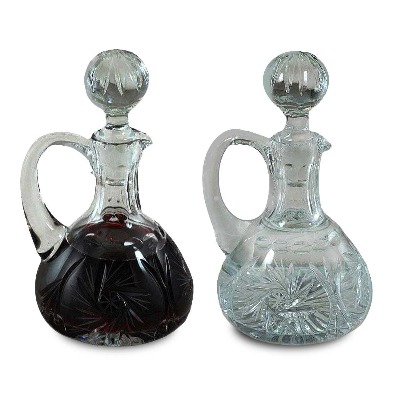 7oz Lead Crystal Cruet Set