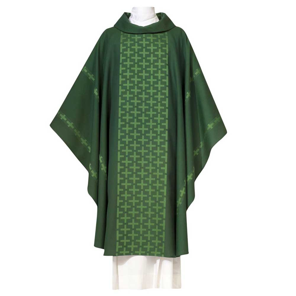 102-7893 All Saints Chasuble Forest Green