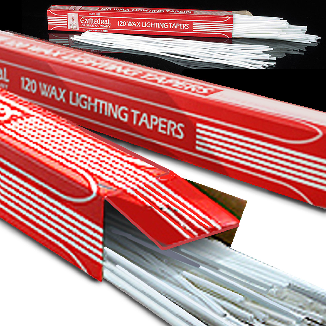 【クリスマスセール】USMハラー チューブ730mm 4本セット Wax Lighting Tapers 120/Box | St. Patrick's Guild