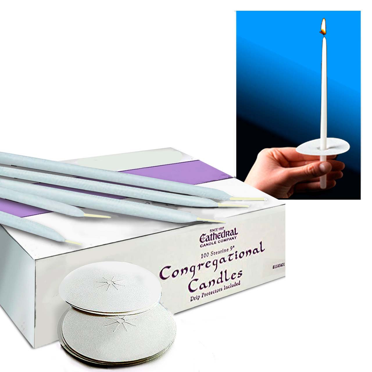 CA 9" Stearine Candle Box/100