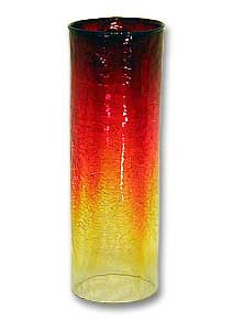 Crackle Glass 14 Day Ruby and Amber