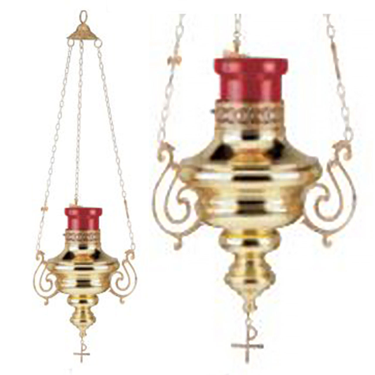 Brass Hanging Sanctuary Lamp made in Spain