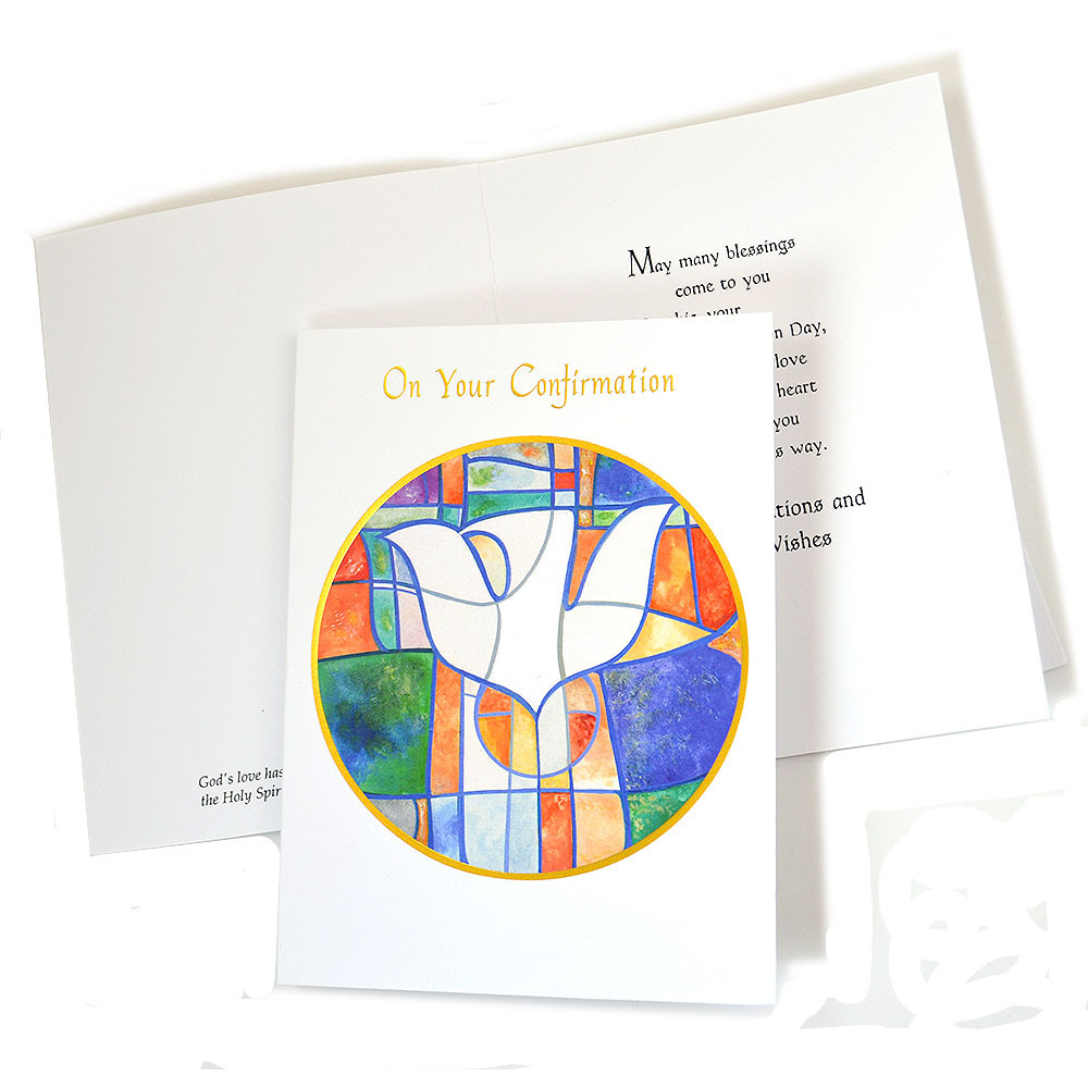 Confirmation Greeting Card with Dove