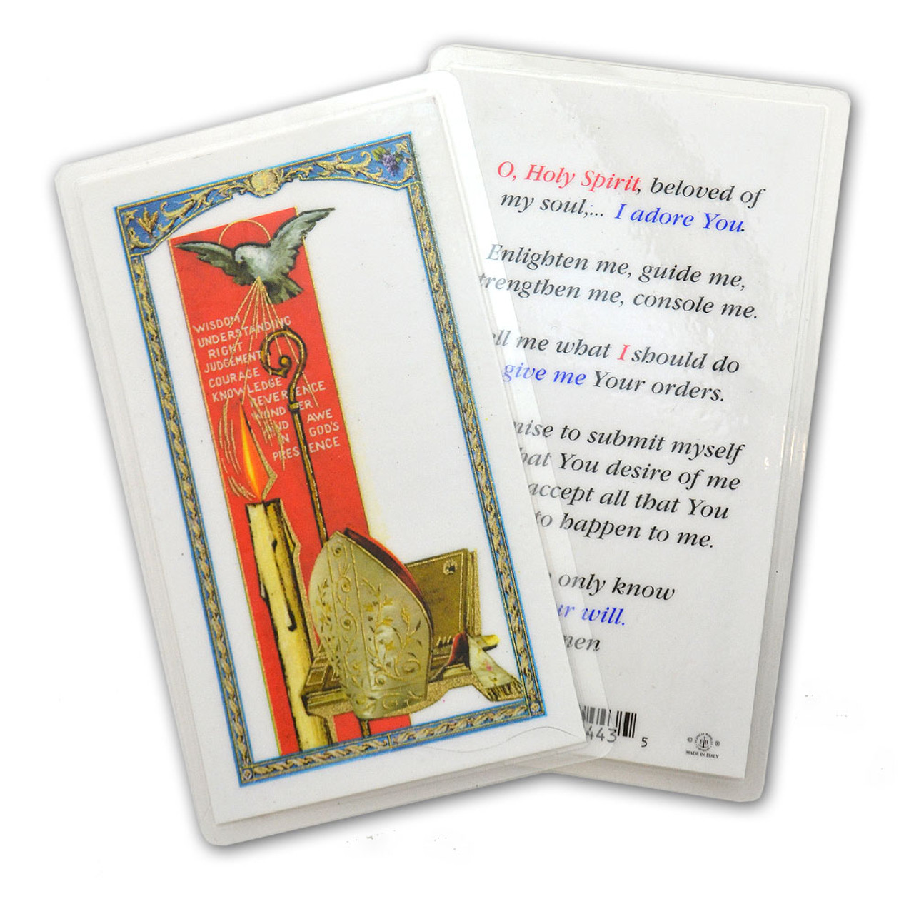 Holy Spirit Holy Card Laminated