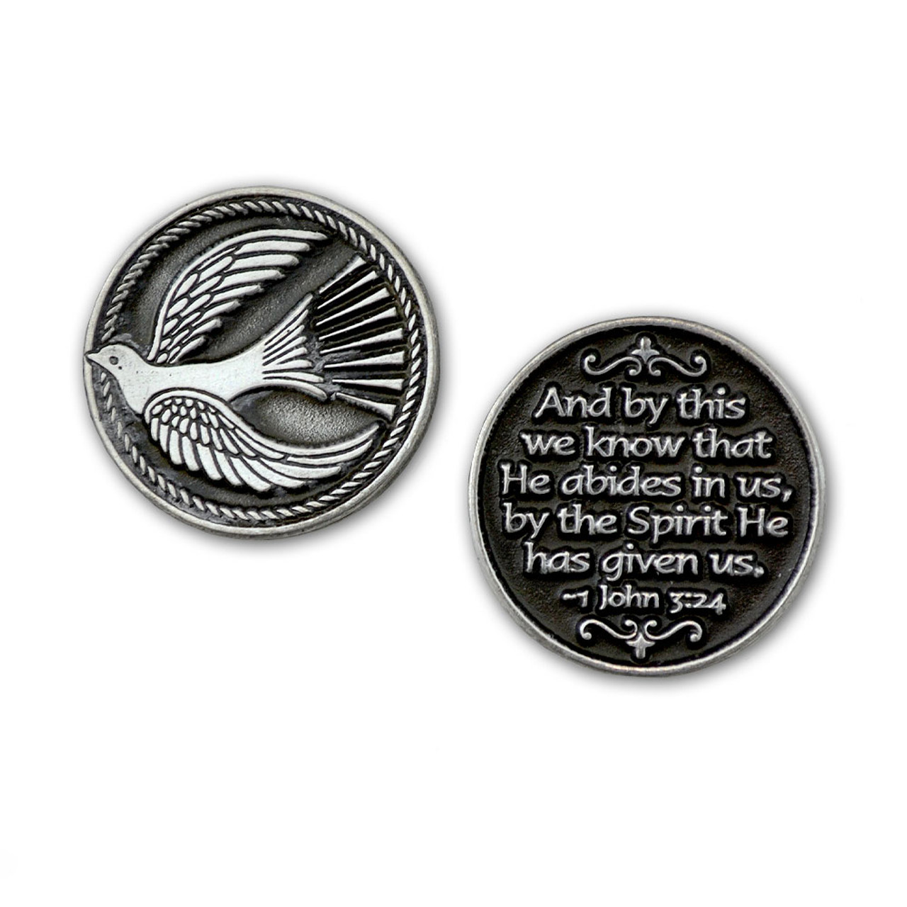 Pewter Holy Spirit Token for Confirmation