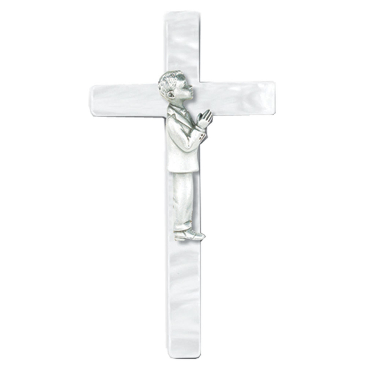 Pearlized Cross White 7IN Boy