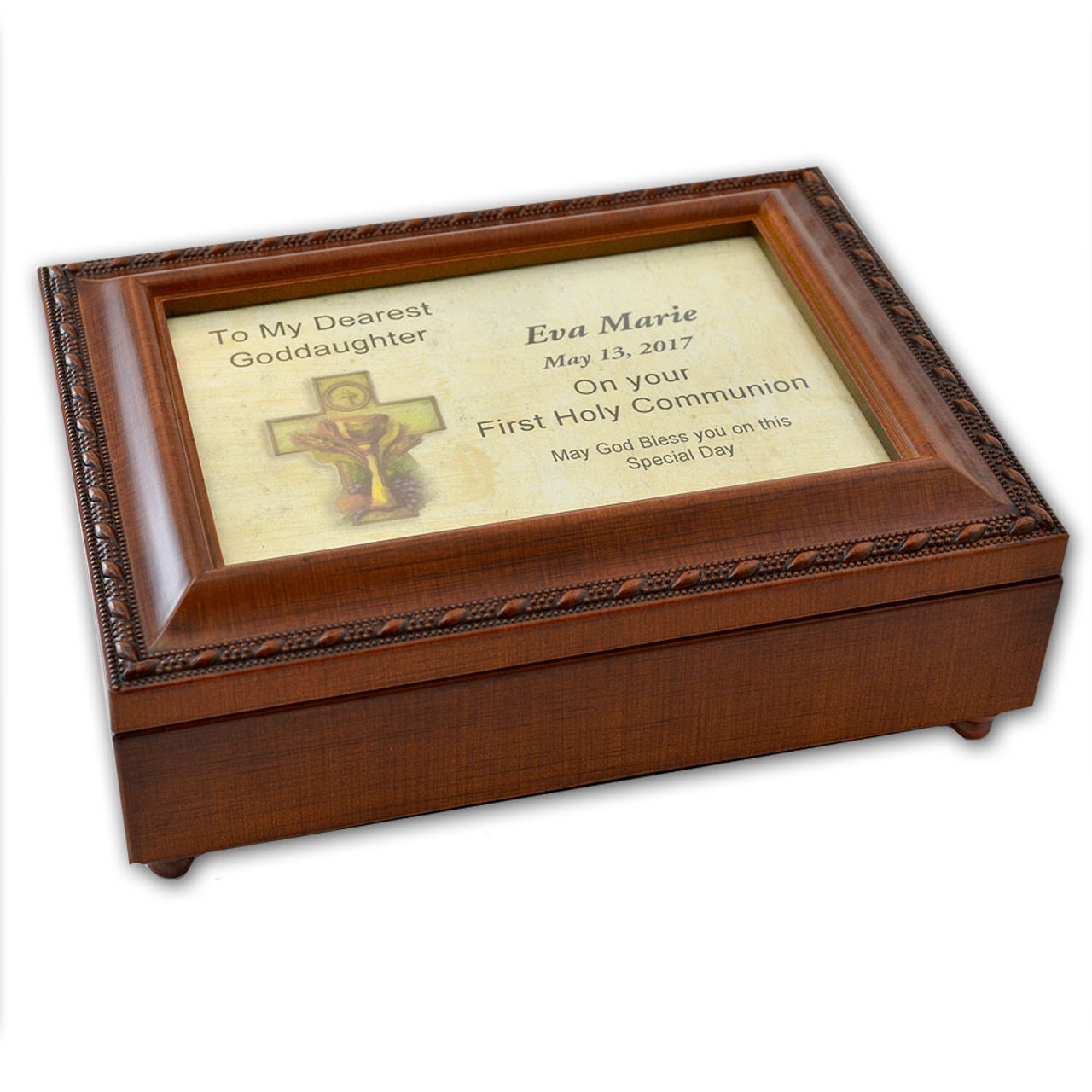 Goddaughter Communion Music Box Personalized