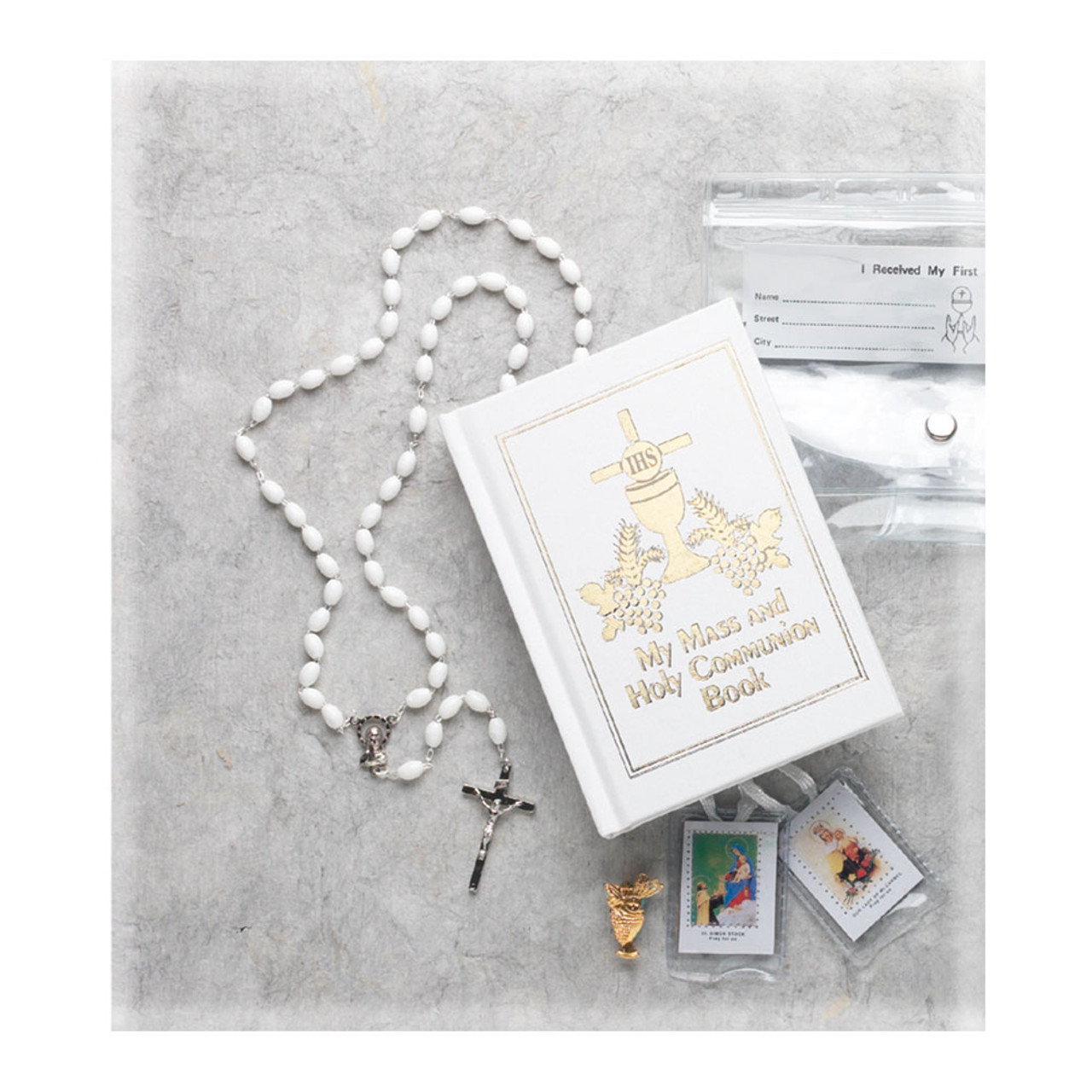 Girl's First Communion Missal Set With Clear Case