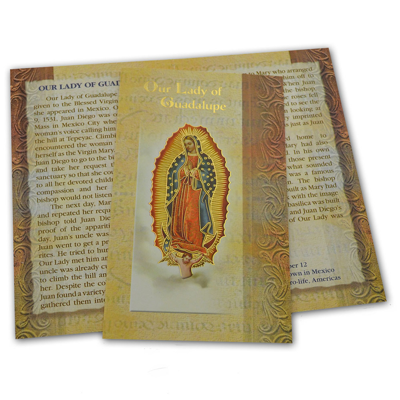 Our Lady of Guadalupe Mini Lives Holy Card