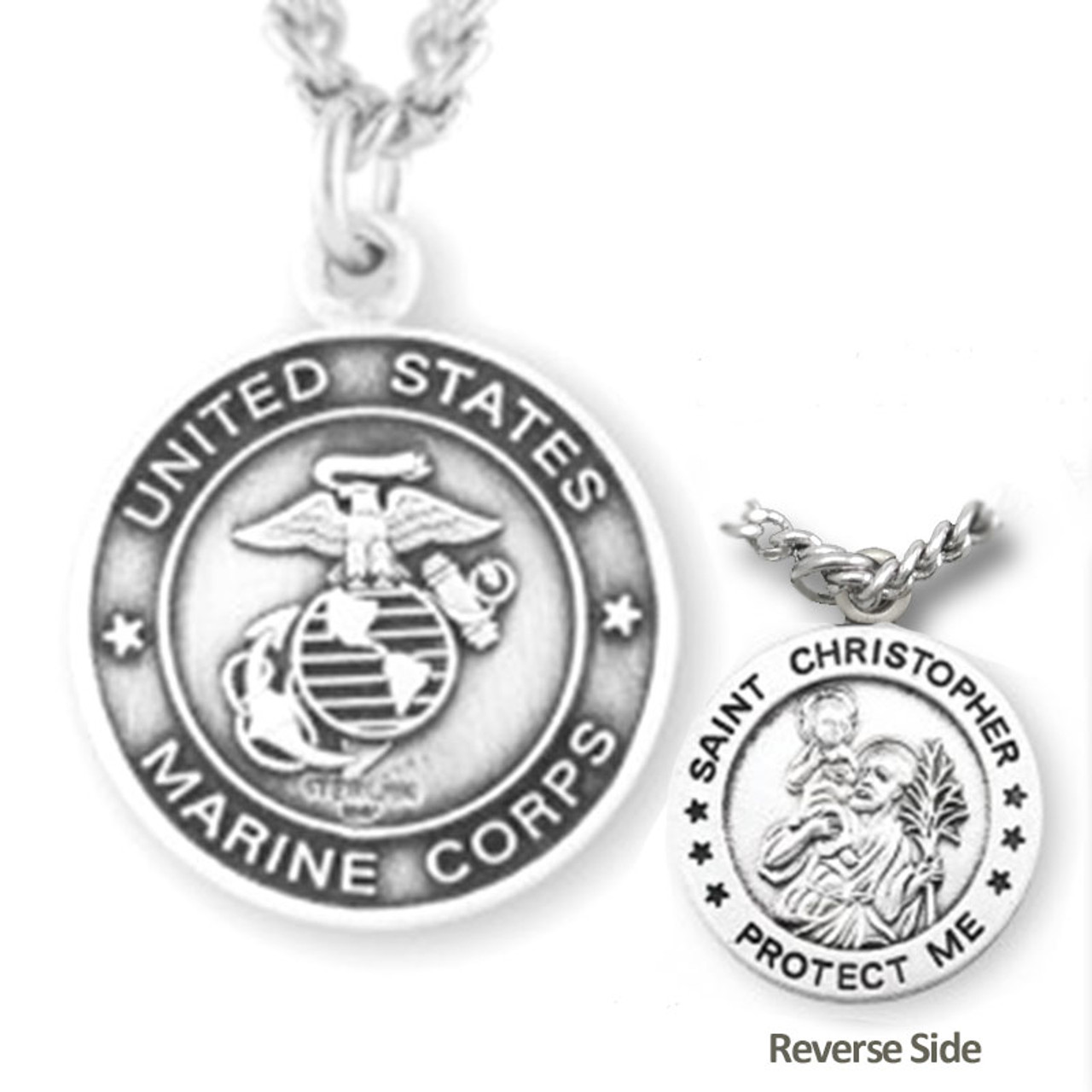 Sterling Silver St. Christopher Personalized Oval Pendant with Chain -  8685882 | HSN
