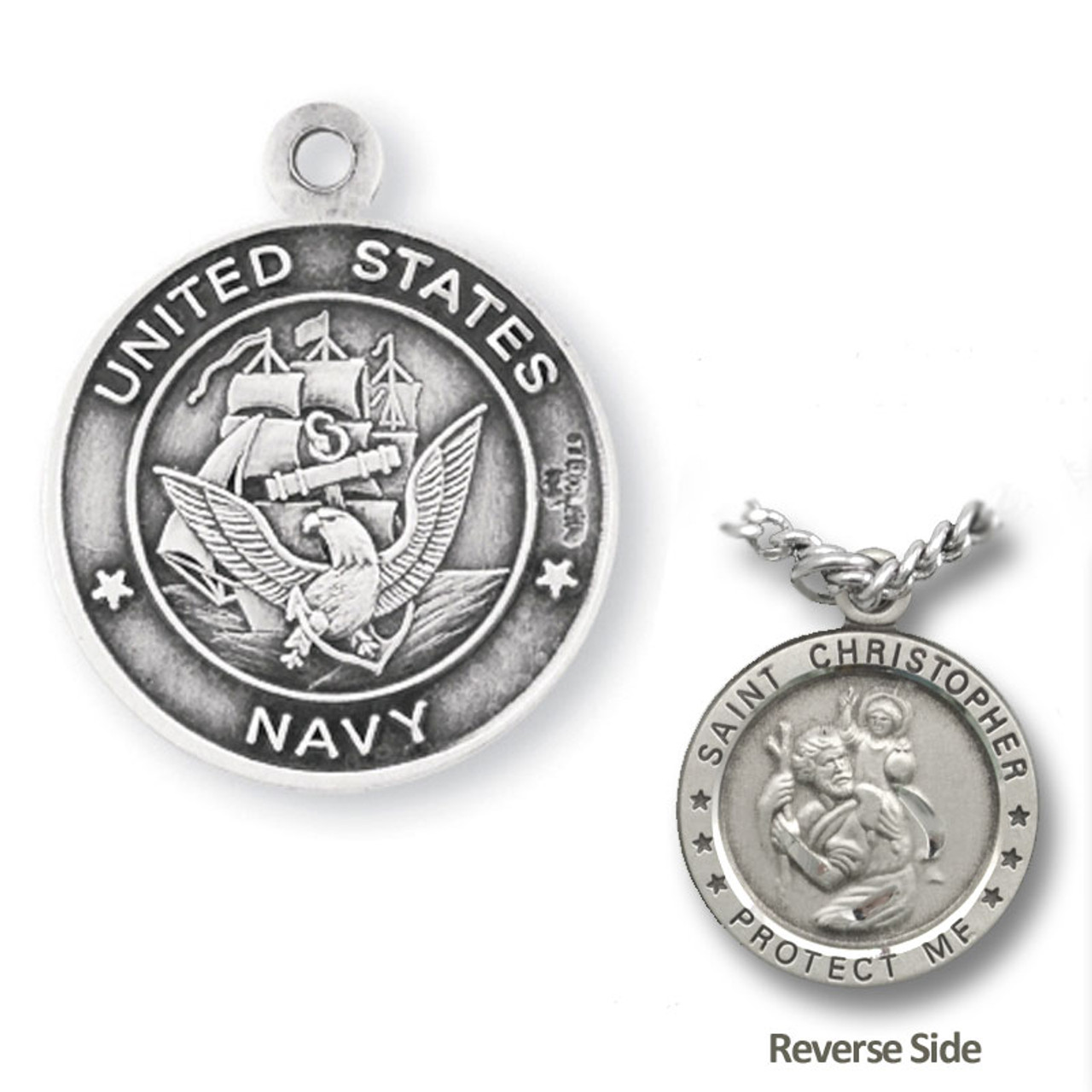 Saint St Christopher Medal Protect Us Heavy Compass Style Large Pendant  Necklace - BFJ Tax & Accounting