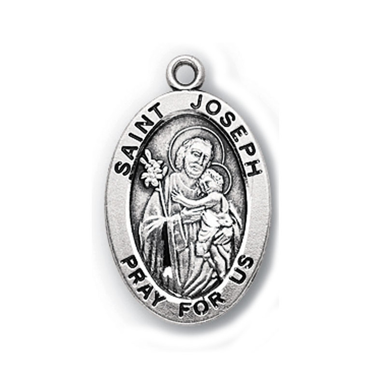 St. Joseph Saint Medal Necklace on 20" Chain