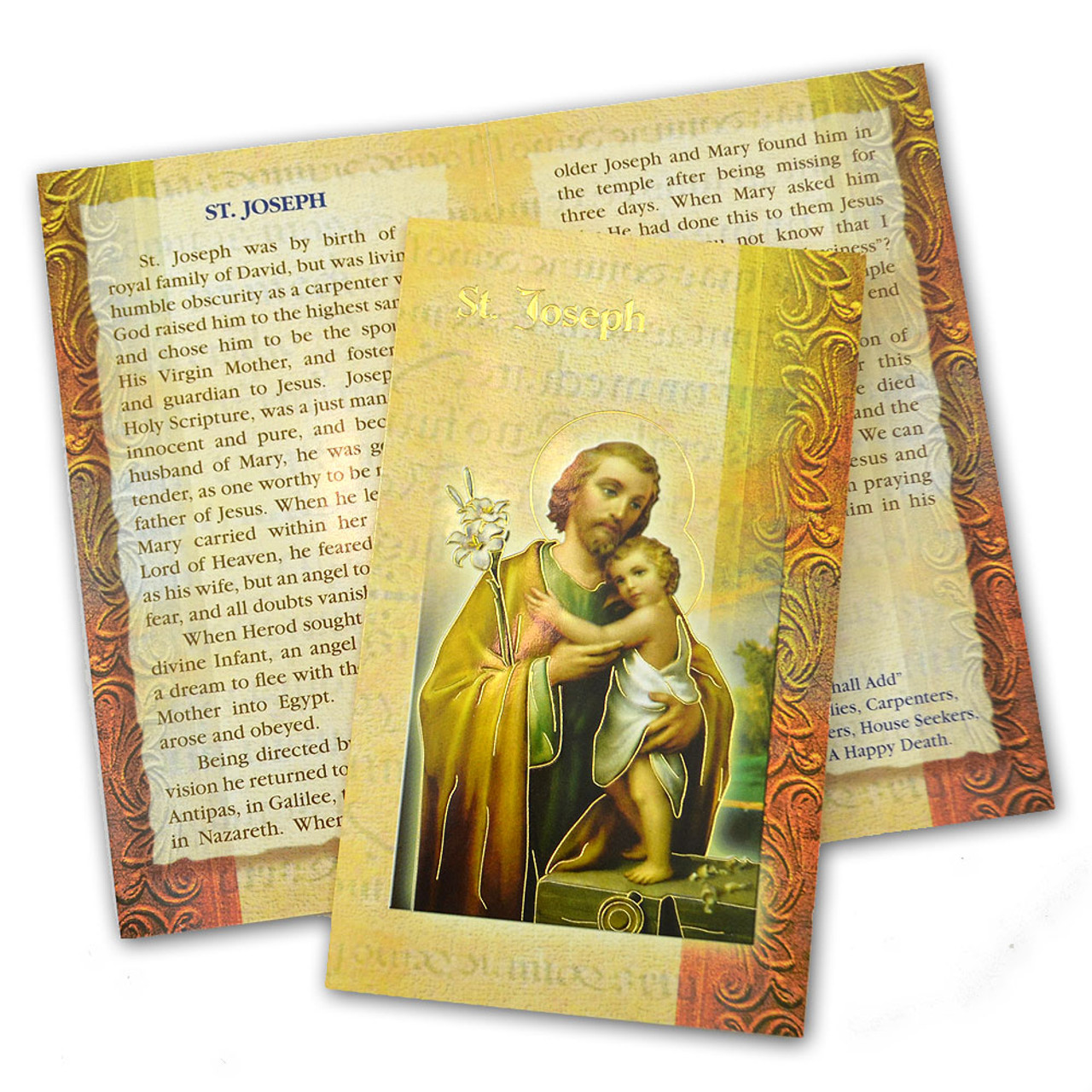 Saint Joseph Mini Lives Holy Card