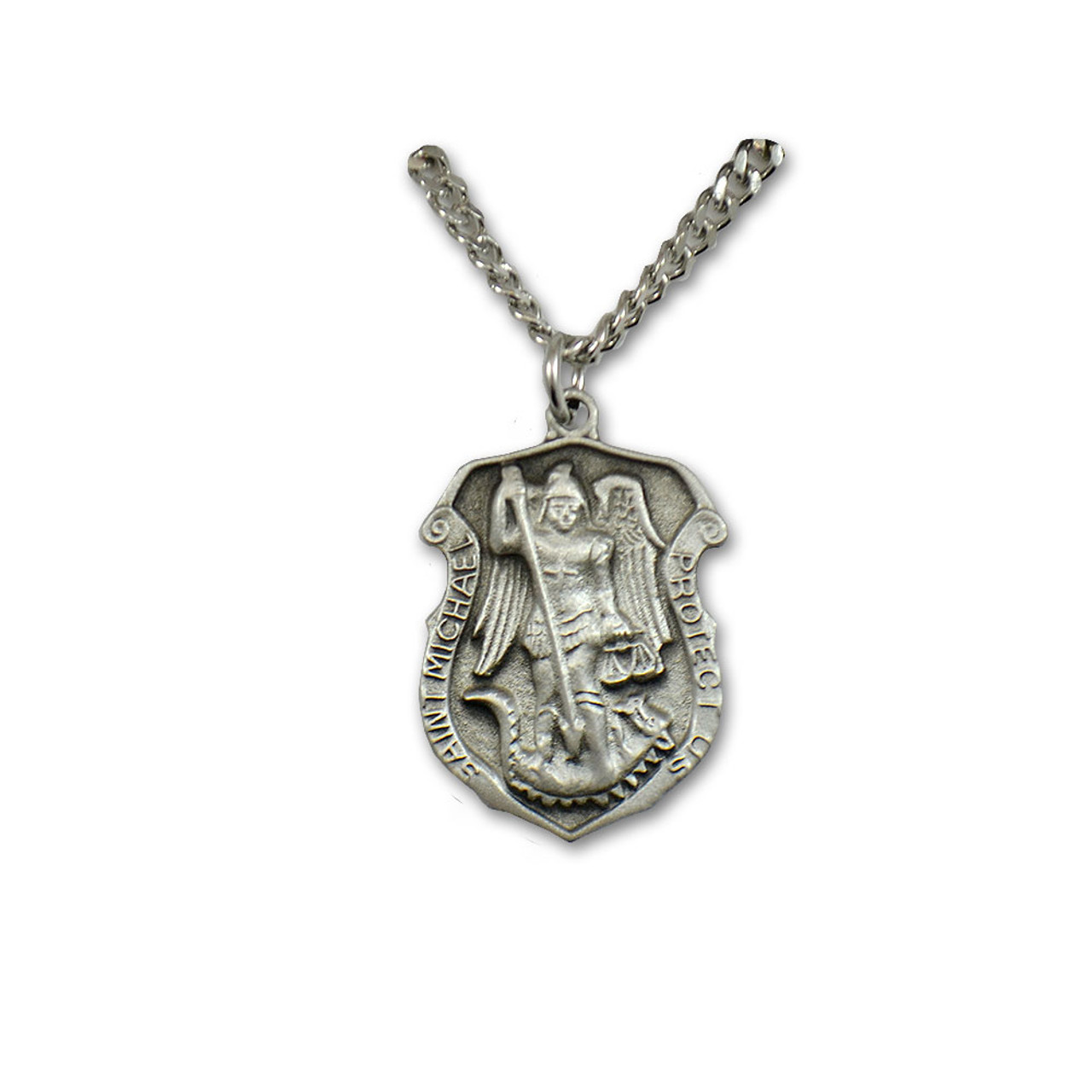 st michael badge pendant