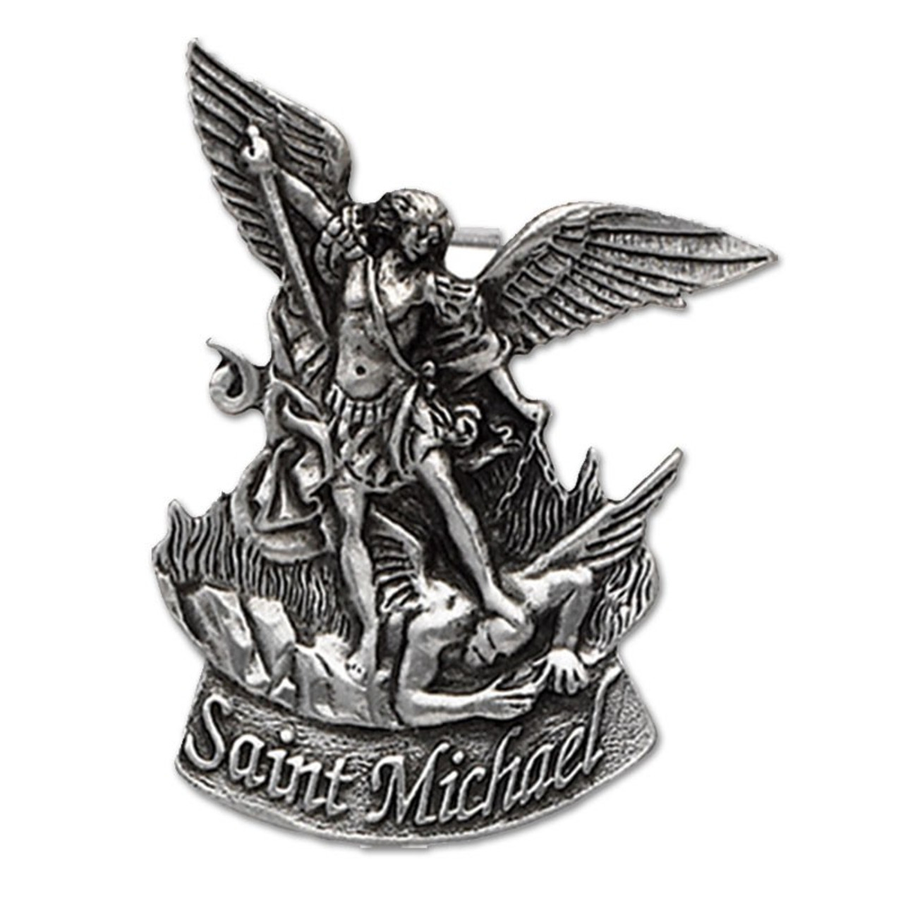 St. Michael Car Visor Clip Pewter | St. Patrick's Guild