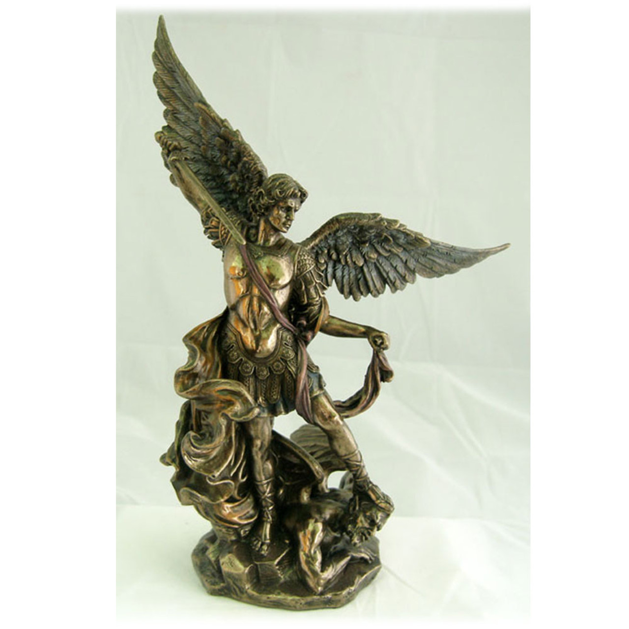 St. Michael 10IN Bronzed Resin