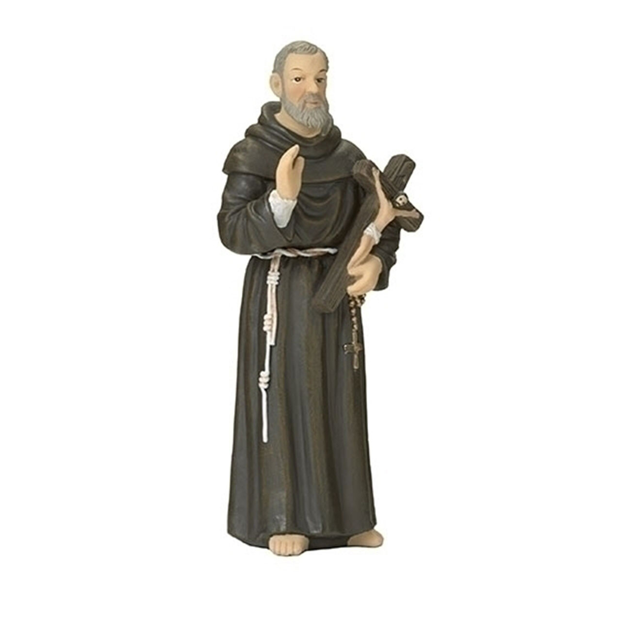Detail photo of the 4 Inch Resin Padre Pio Statue