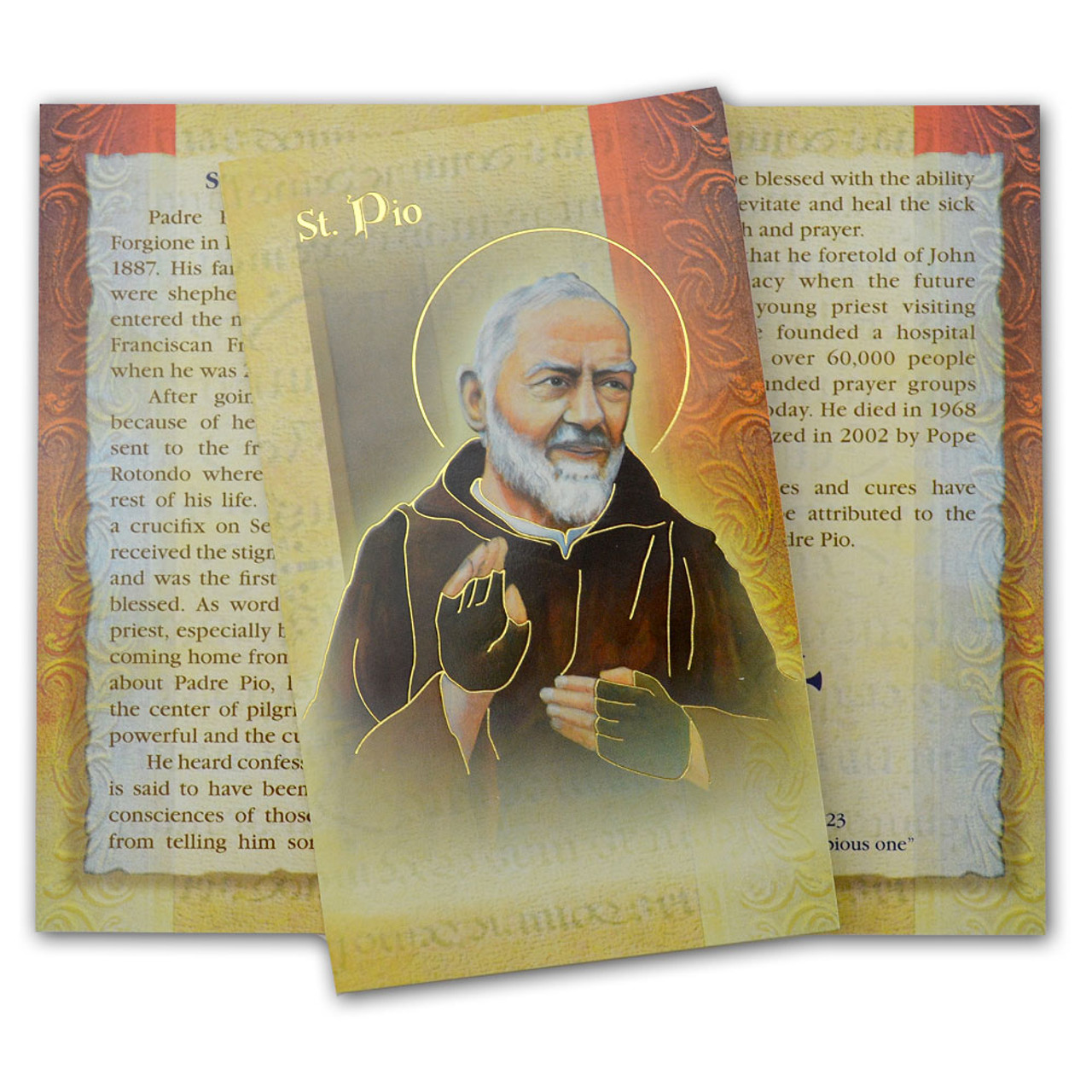 Saint Pio Mini Lives Holy Card