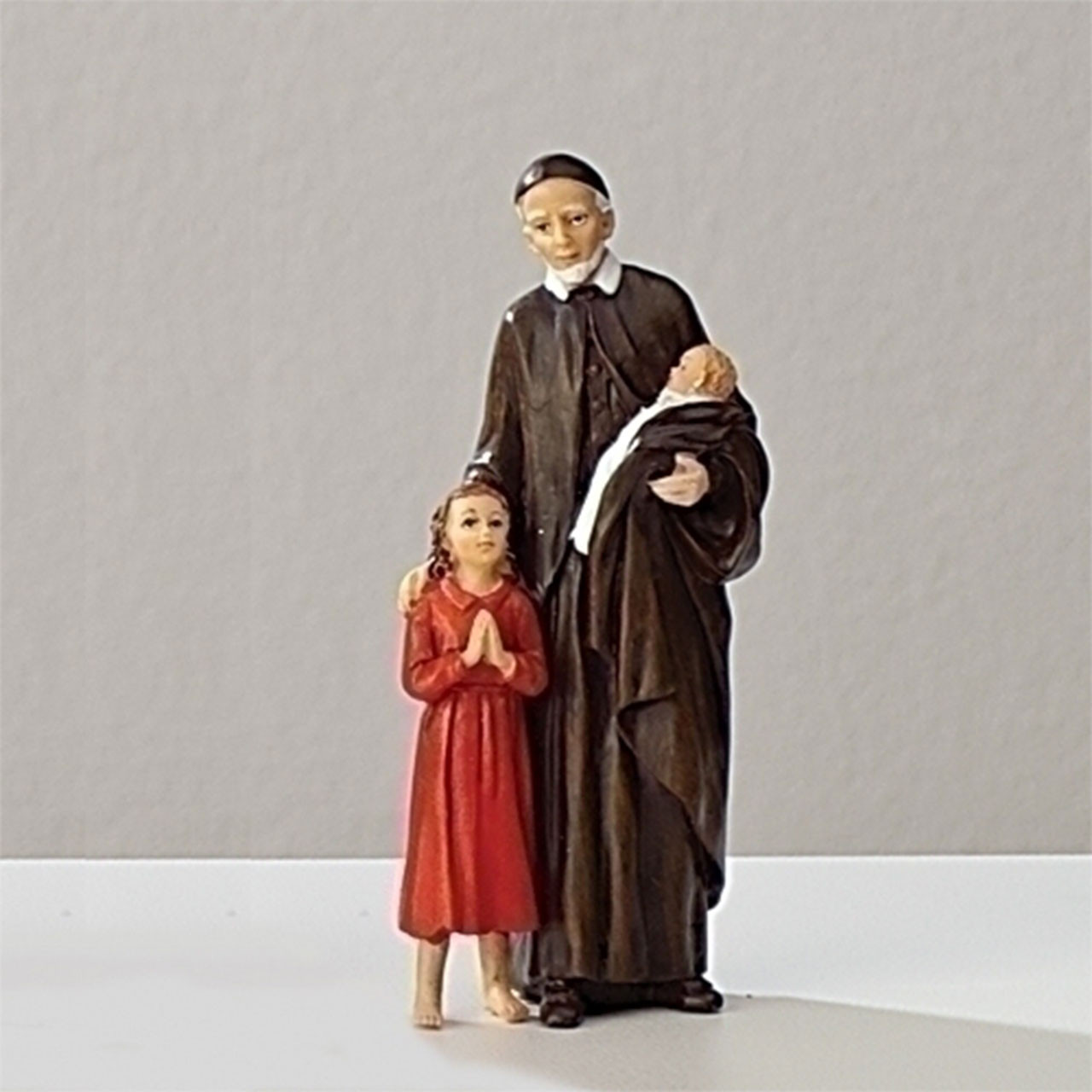 Detail photo of the St. Vincent de Paul statue