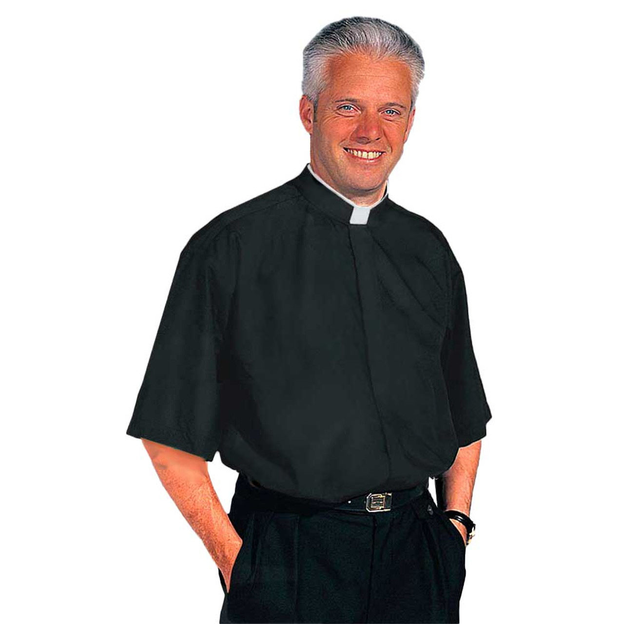 Stadelmaier/Slabbinck Torino Short Sleeve Black Clergy Shirt Stadelmaier/Slabbinck Torino Short Sleeve Black Clergy Shirt