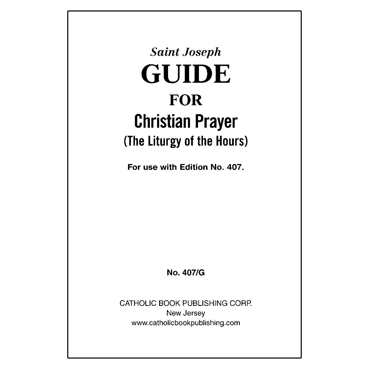 Guide for Christian Prayer large Print