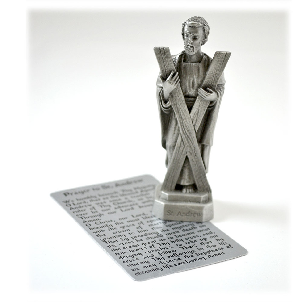 St. Andrew Pewter 3.5IN Statue