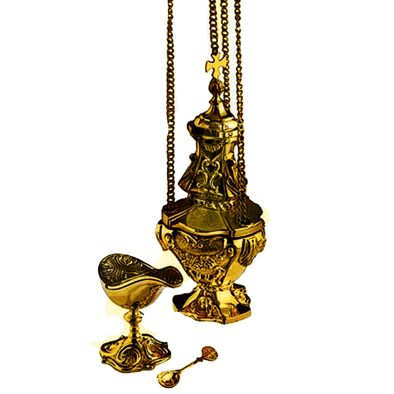 NC908 Brass Censer and Boat