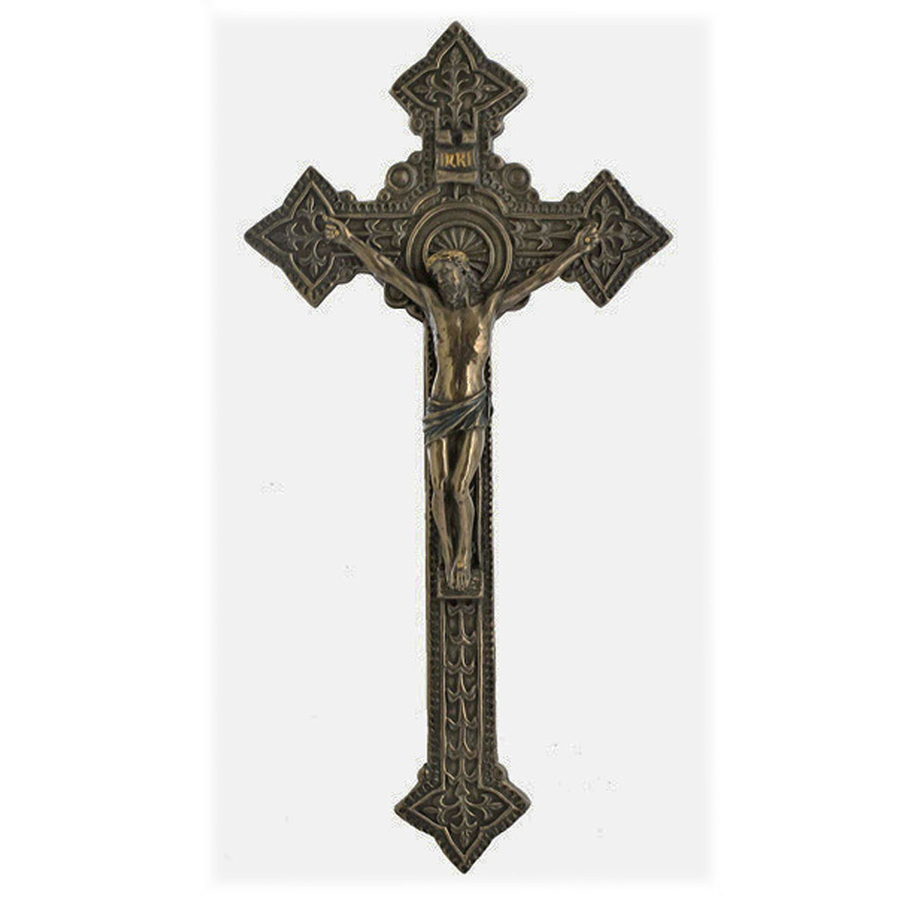 Crucifix Veronese Bronze 9IN
