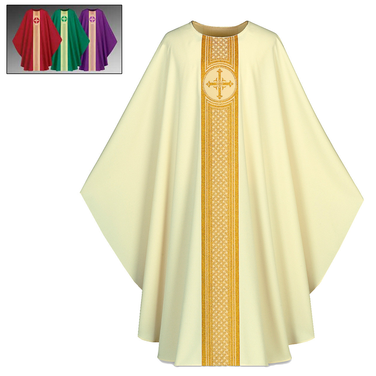 3627 Beige Chasuble in Pius