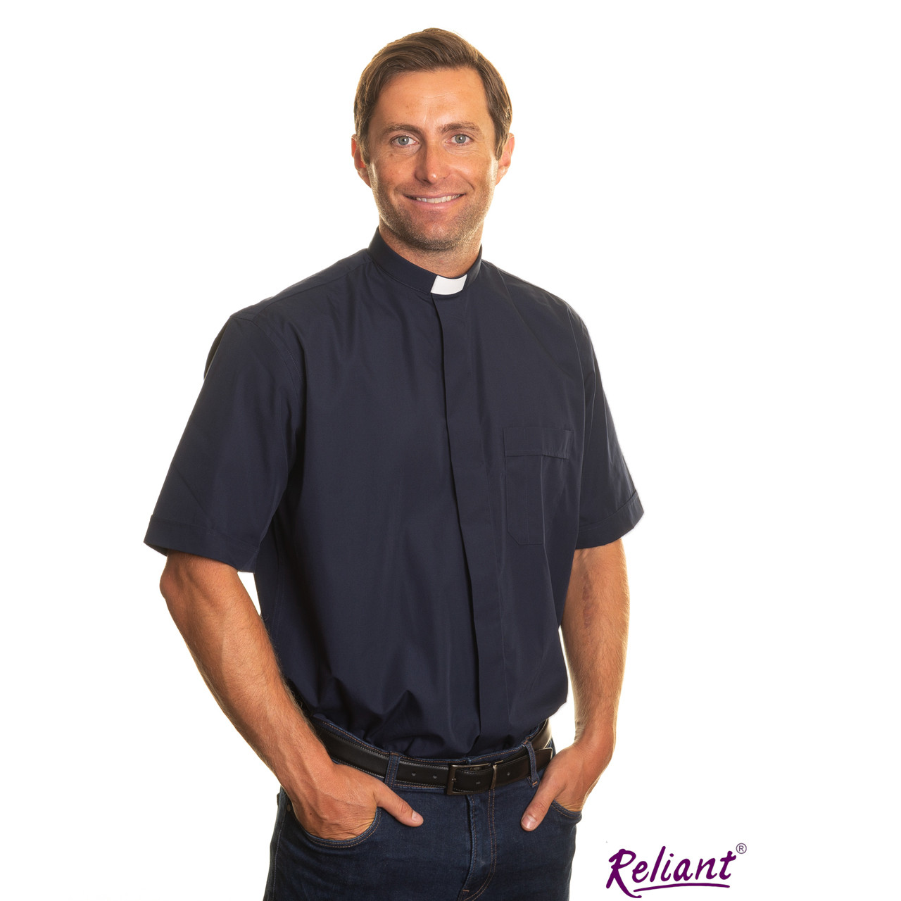 Reliant SS Tab Clergy Shirt