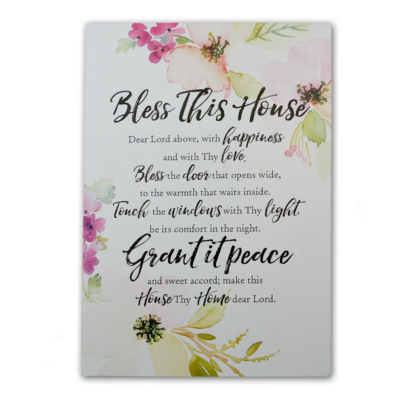 Bless This House Woodland Grace Inspirational Plaque