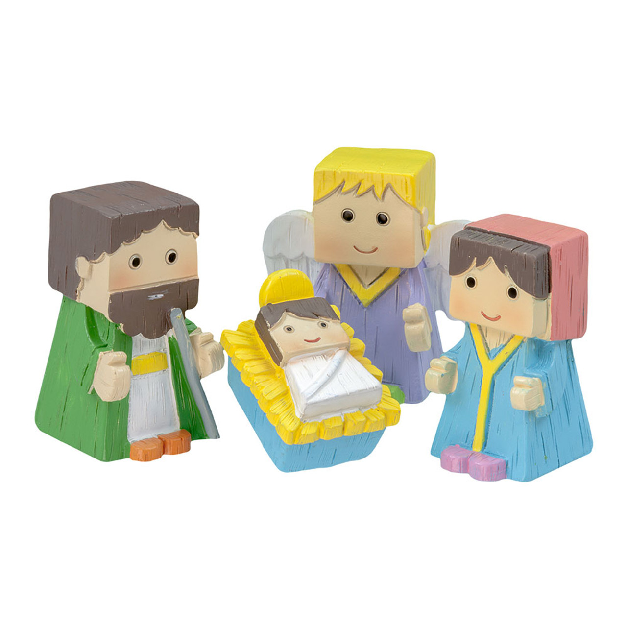 Nativity Set with Resin Cube Figures