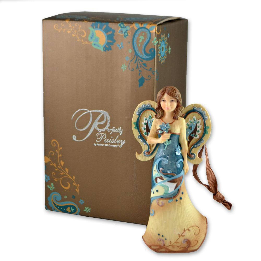 Angel with Flower Cherish Today Ornament 4.5IN
