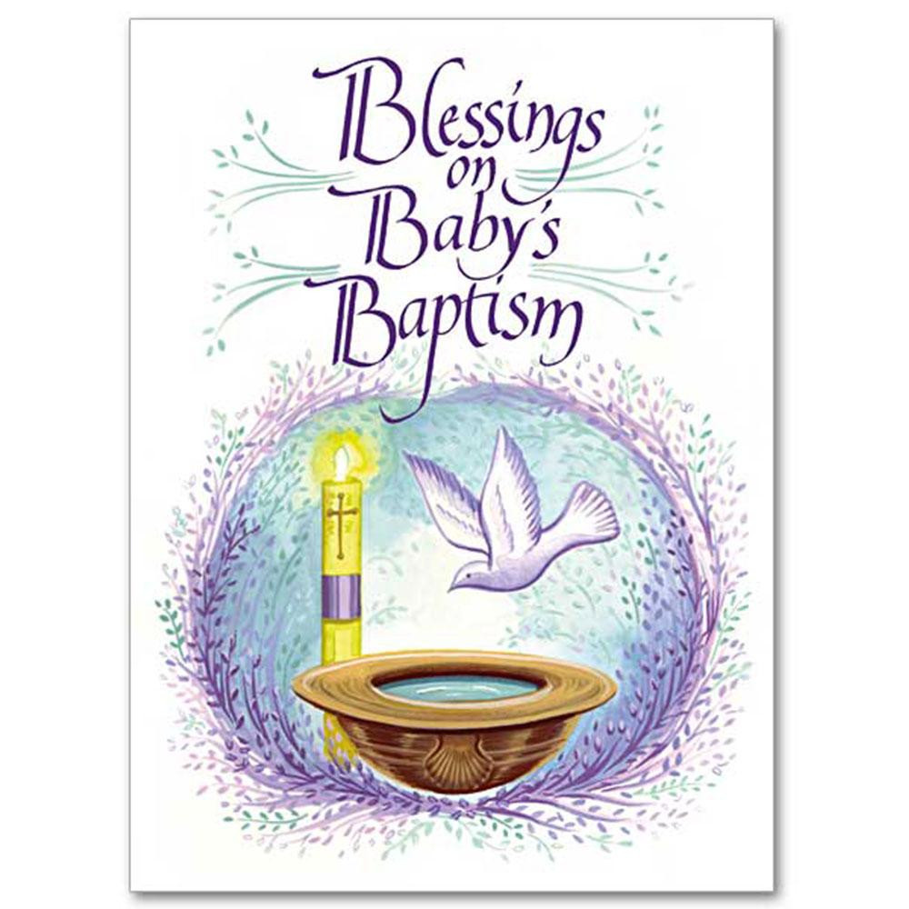 Baptismal Baby Blessings Card