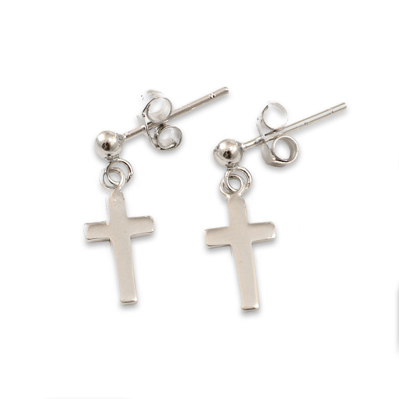 Buy Vien Stainless Steel Cross Earrings For Men And Women (Pair Of 4)  Online at Best Prices in India - JioMart.